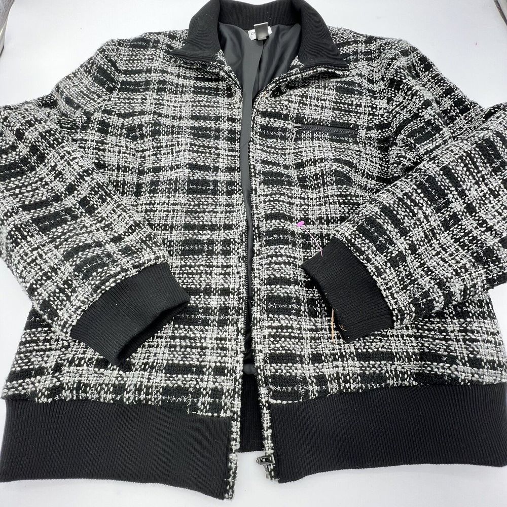 Chicos Tweed Full Zip Blazer Jacket Chico Size 3/XL
